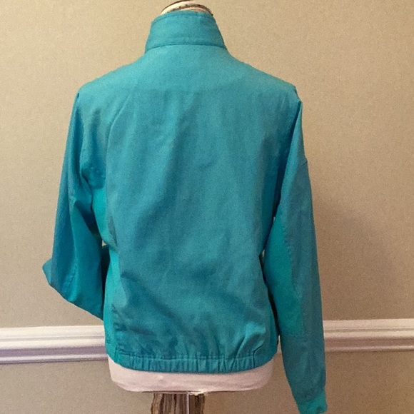 Tehama by Nancy Haley turquoise casual jacket. Zip front elastis - Picture 6 of 15